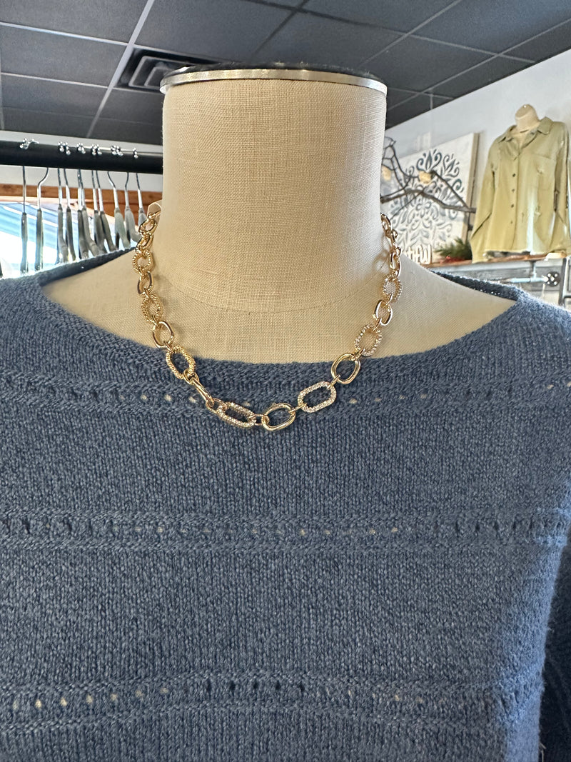 Crystal Link Chain Necklace