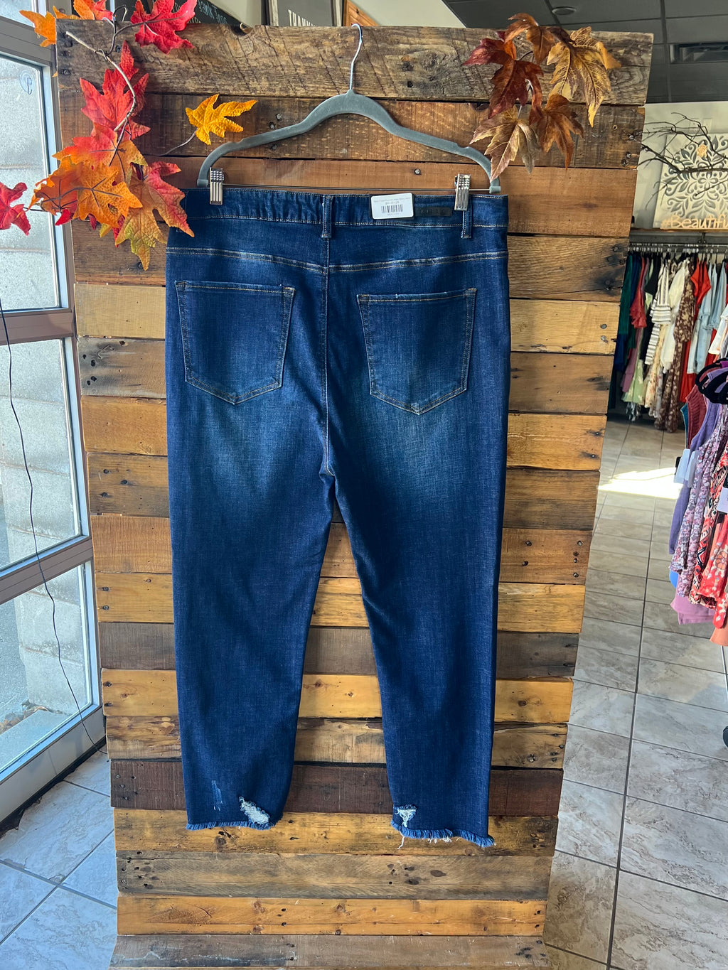 Nellie Plus High Rise Straight Dark Risen Jeans - Catching Fireflies Boutique