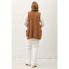 / Go To Extremes Pecan Oversize V Neck Sweater Vest (Size Medium/Large)