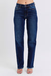 Kenzie Straight Leg Fray Hem Judy Blue Jeans - Catching Fireflies Boutique