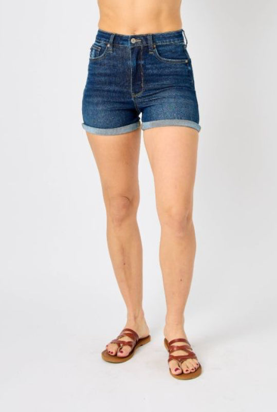 / Georgia Tummy Control Judy Blue Denim Shorts