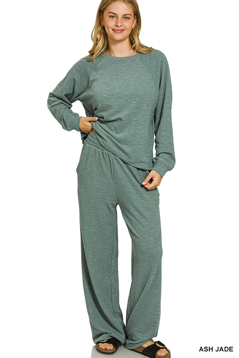 Back To Casual Ash Jade Relaxed Fit Pants - Catching Fireflies Boutique