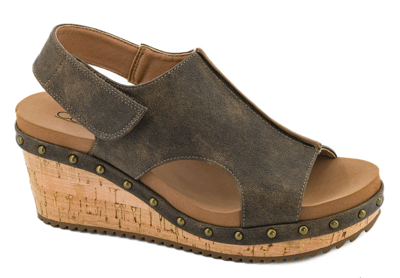Chocolate For Keeps Carley Wedge Open Toe Sandals - Catching Fireflies Boutique