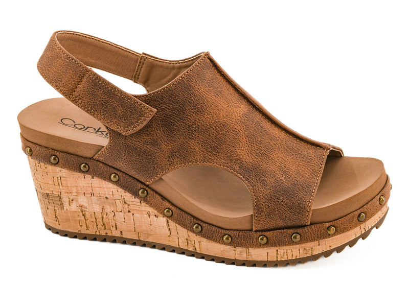 Rust For Keeps Carley Wedge Open Toe Sandals - Catching Fireflies Boutique