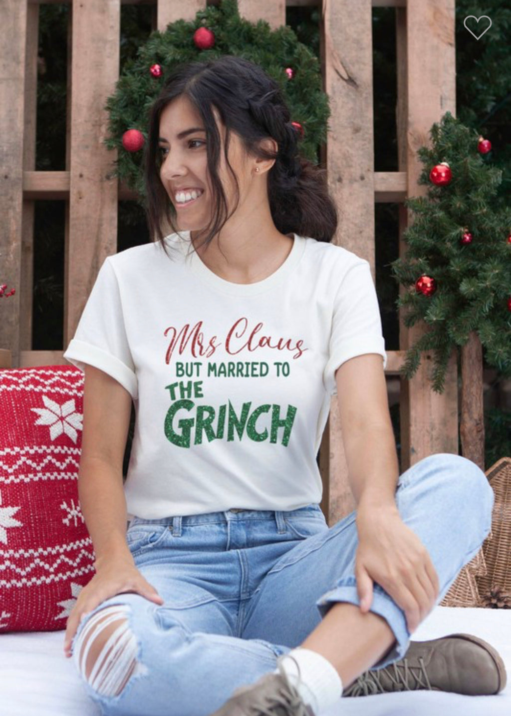 Mrs Claus But Married To The Grinch Bella Canvas Graphic - Catching Fireflies Boutique