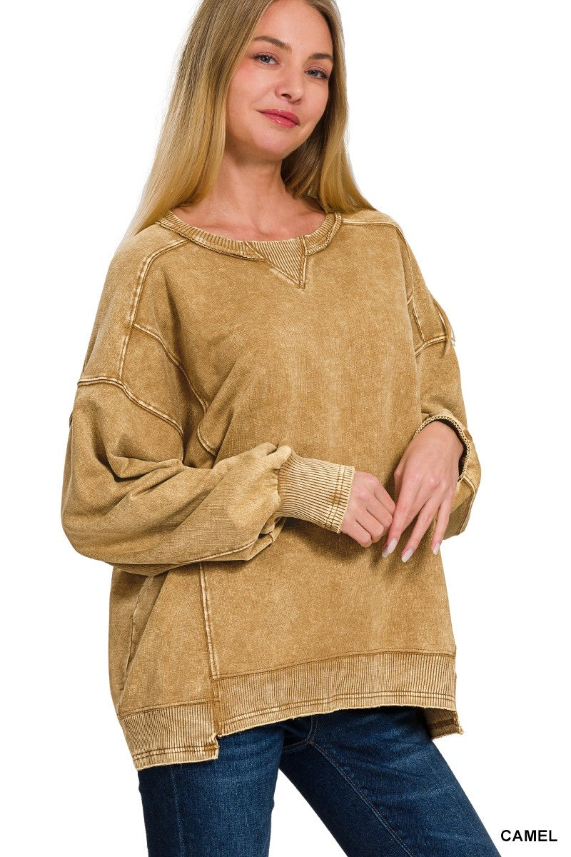 @/ In Love Camel Pullover Crewneck Sweatshirt