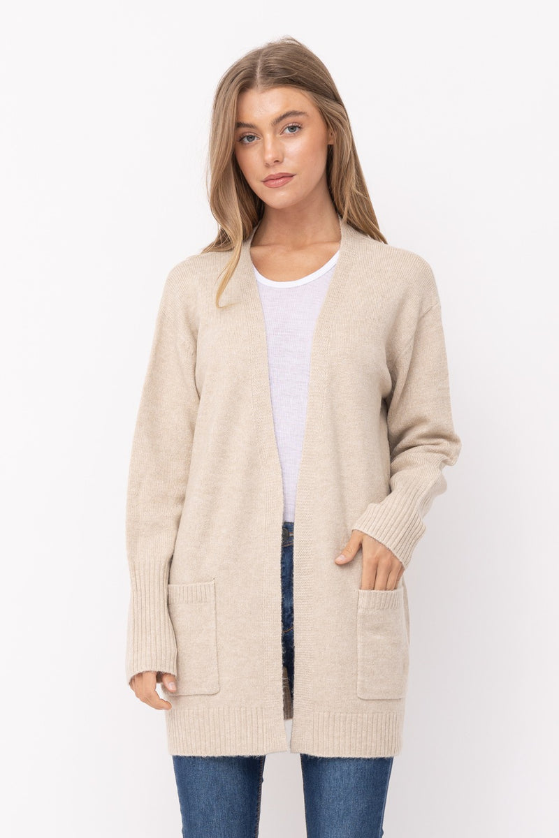 Long Road Ahead Khaki Long Sleeve Cardigan (Size XL)