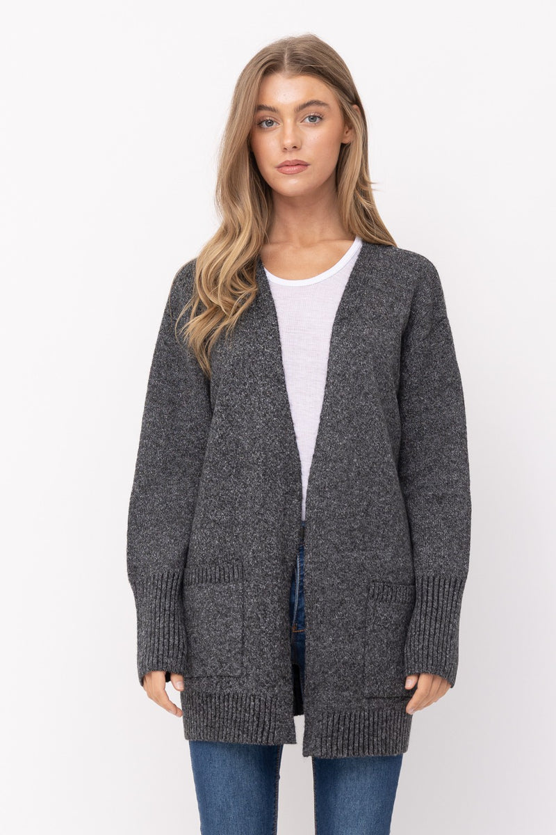 / Long Road Ahead Charcoal Gray Long Sleeve Cardigan