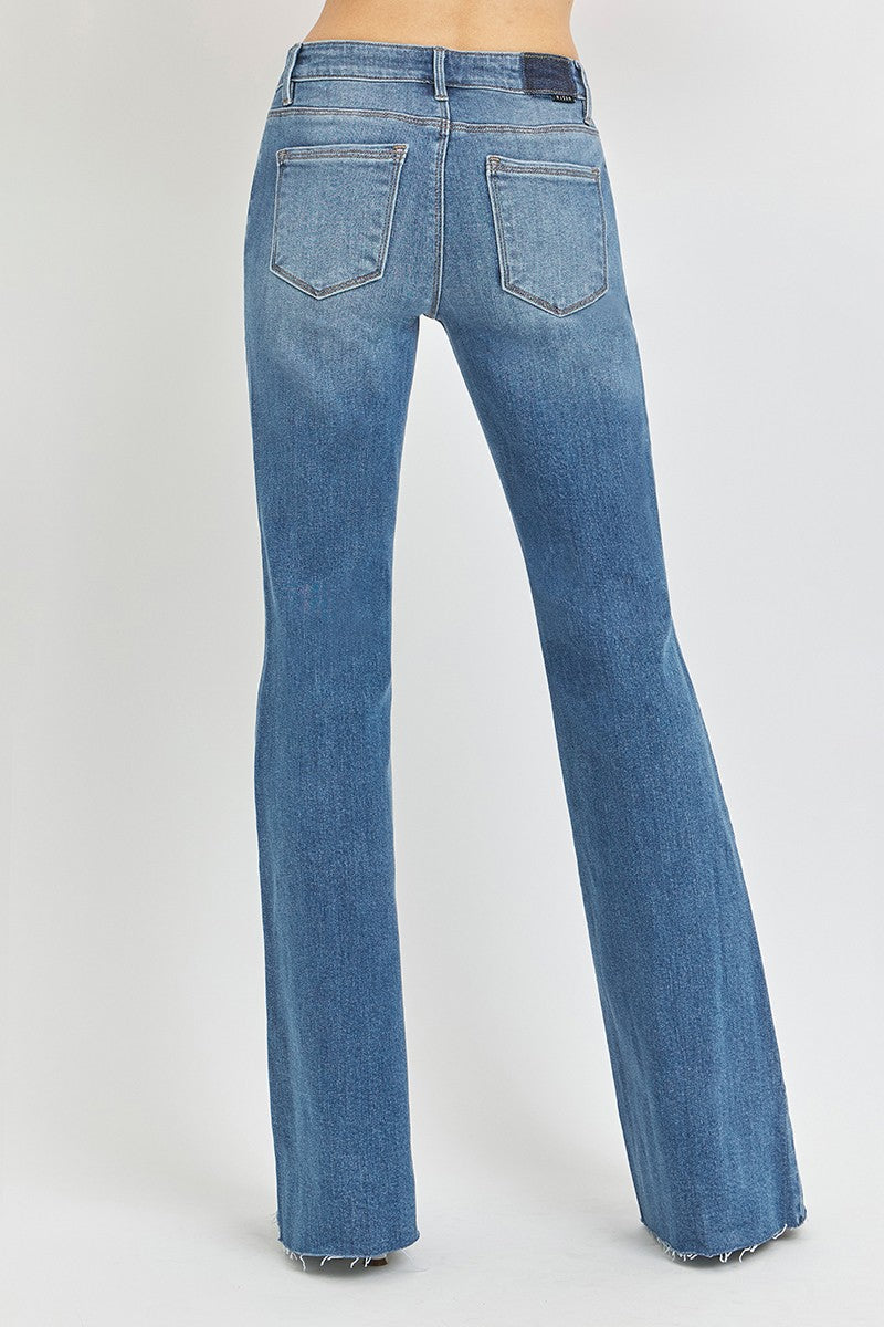 McCarthy Dark Wash Flare Cut Risen Jeans - Catching Fireflies Boutique