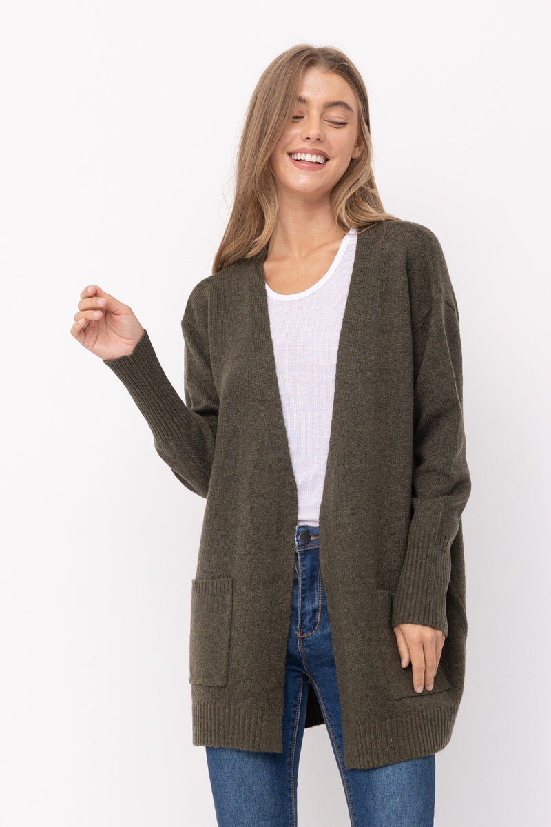 / Long Road Ahead Olive Long Sleeve Cardigan