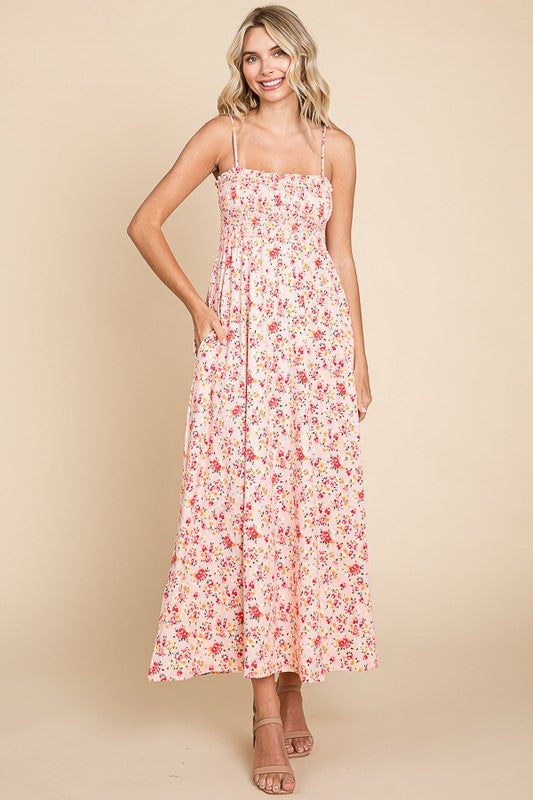 / Peaches & Cream Floral Plus Dress - Catching Fireflies Boutique