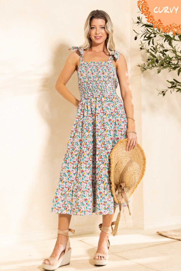 : Promised Me A Flower Garden Plus Dress - Catching Fireflies Boutique