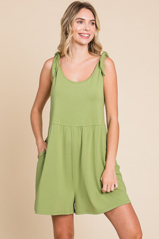 / Romping Around Olive Romper - Catching Fireflies Boutique