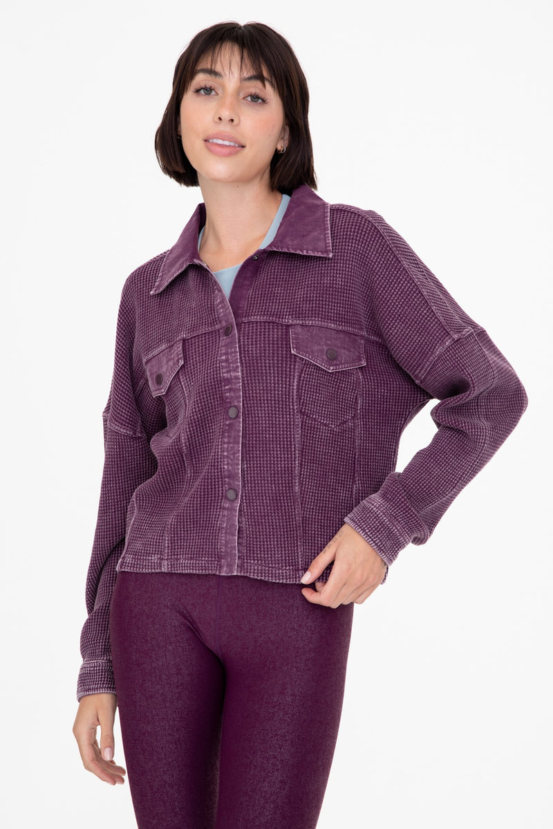 / The Twilight Zone Cropped Waffle Knit Jacket (Size Small)