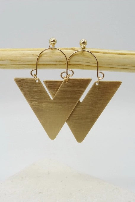 Aztec Inspired V-Shape Dangle Earrings