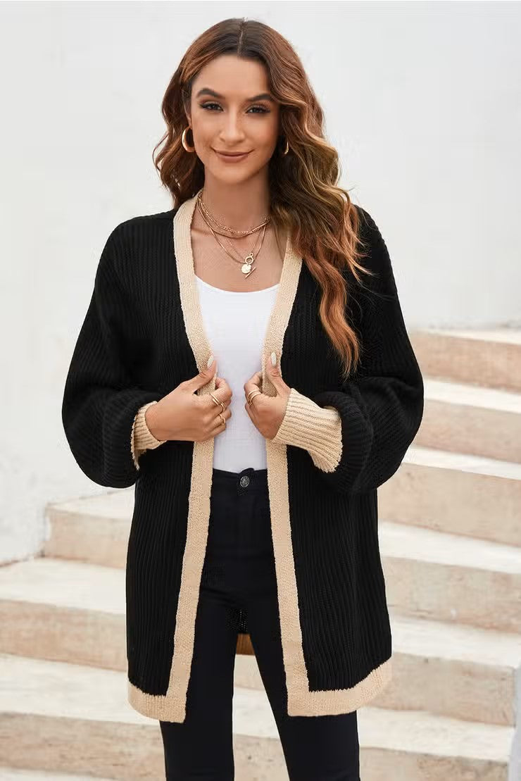 : Hold Me Tight Black Lantern Sleeve Cardigan - Catching Fireflies Boutique