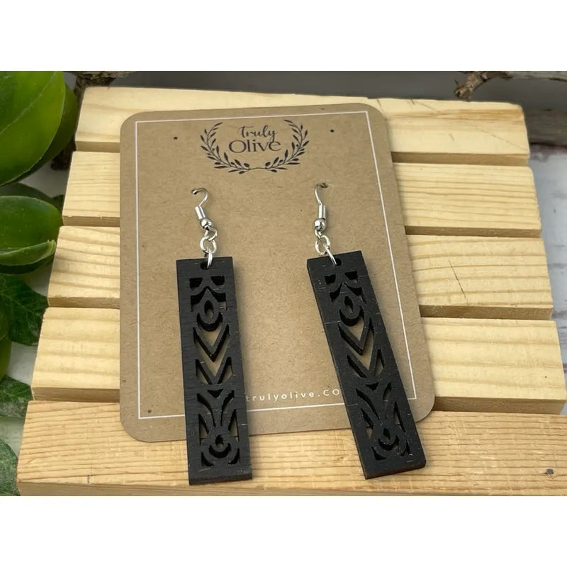 Mandala Assorted Rectangle Filigree Wood Earrings - Catching Fireflies Boutique