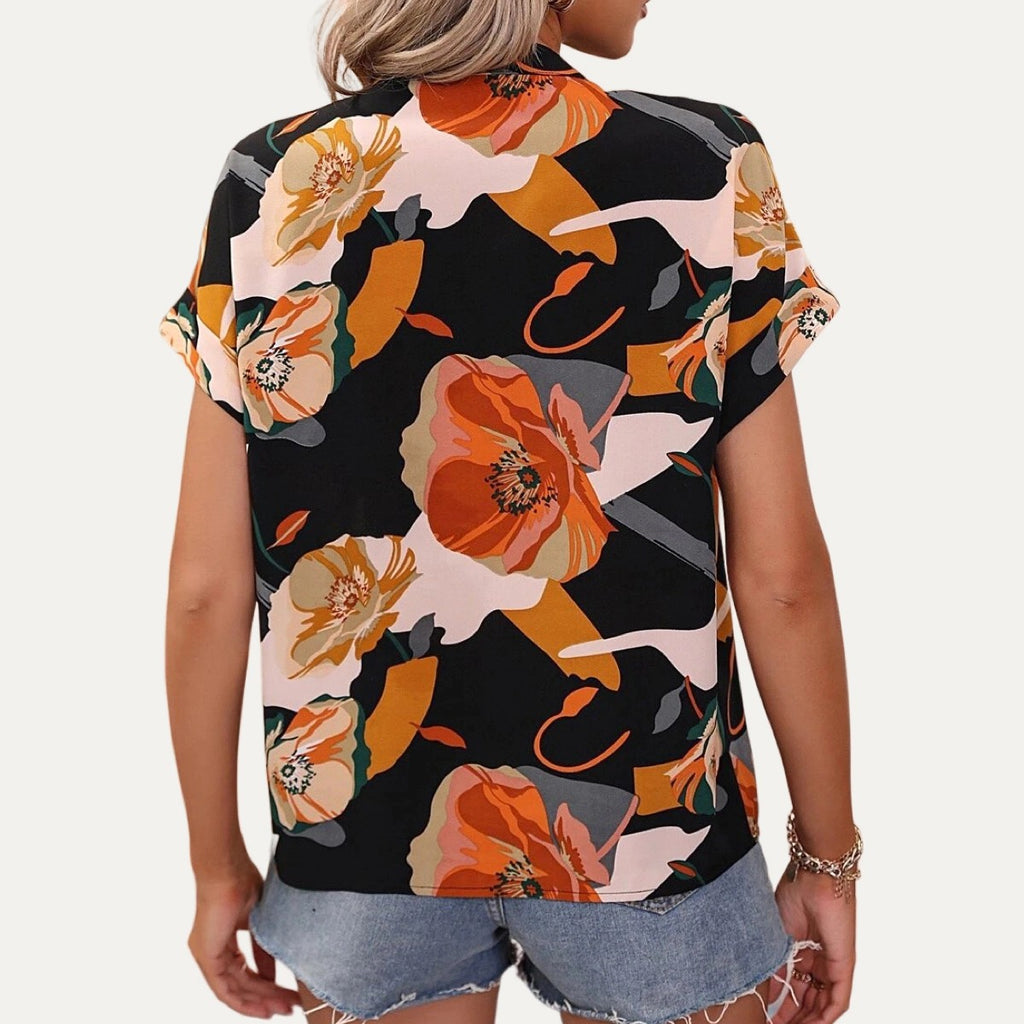 Chic Appeal Black Floral Print Top - Catching Fireflies Boutique