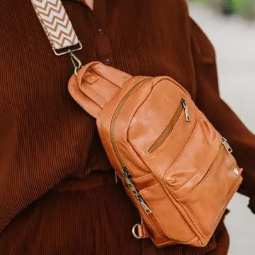 / Riding High Convertible Backpack/Sling Crossbody Bag (Camel)