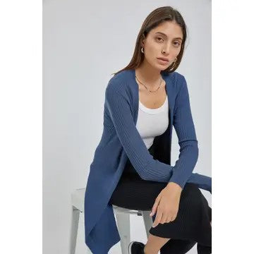 / Loving These Days Blue Open Ribbed Cardigan