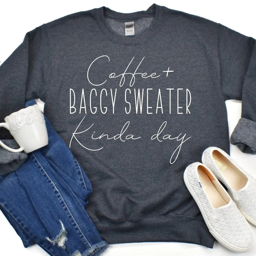 *Cozy Is Rosy Black Graphic Coffee Sweatshirt