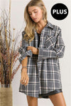 : Checkmark For Comfort Plus Grey Flannel Shirt - Catching Fireflies Boutique