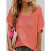 Take It In Stride Coral Crochet Hollow Out Sweater Top