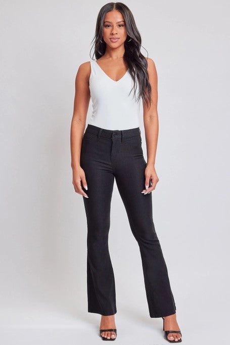 Jamie Junior Hyperstretch High Rise Black Flare Pants