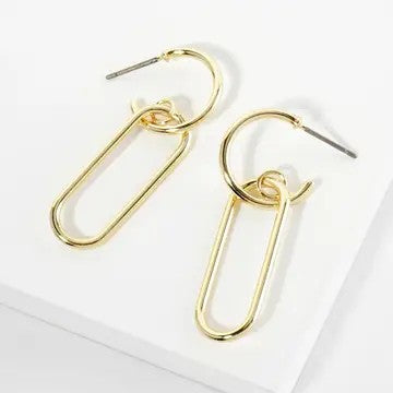 Geometric Gold Lightweight Dangle Earrings - Catching Fireflies Boutique