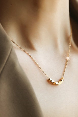 / Dainty Gold Bead Stainless Steel Necklace