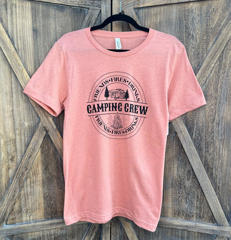 : Camping Crew Bella Canvas Sunset Graphic Tee - Catching Fireflies Boutique