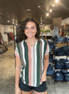 : Stripes For The : Win Plus V-Neck Top - Catching Fireflies Boutique