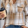 Zip Into Comfort Khaki Partial Zip Front Shirt - Catching Fireflies Boutique