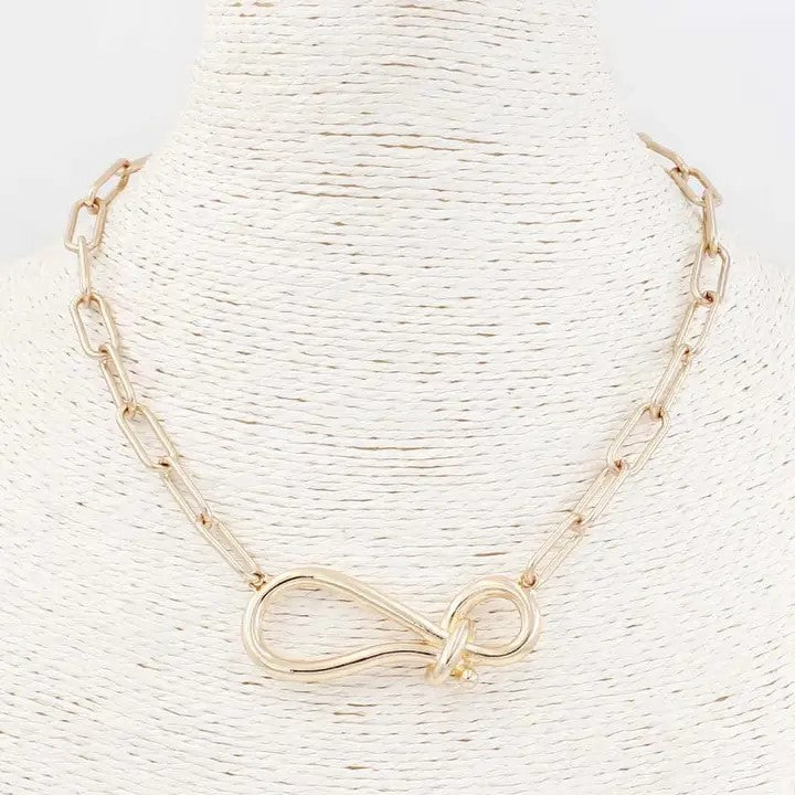 Gold Chain Knotted Necklace