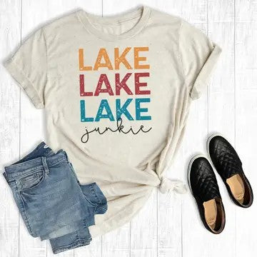 Lake Junkie Plus Graphic Tee (Size 2X) - Catching Fireflies Boutique