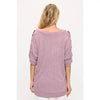Breathable Comfort Lilac Grommet Sleeve Top - Catching Fireflies Boutique