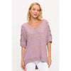 Breathable Comfort Lilac Grommet Sleeve Top - Catching Fireflies Boutique