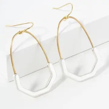Geometric Shape Lightweight Matte Silver Metal Earrings - Catching Fireflies Boutique