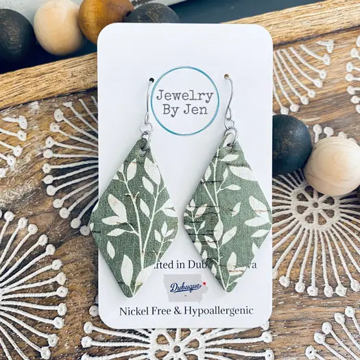 : Olive Willow Earrings - Catching Fireflies Boutique