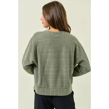 Lounge In Style Olive Oversized Asymmetrical Sweater - Catching Fireflies Boutique