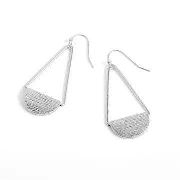 Silver Open Sail Dangle Earrings