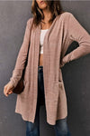 : Let It Be Plus Pink Tunic Back Pocket Cardigan - Catching Fireflies Boutique