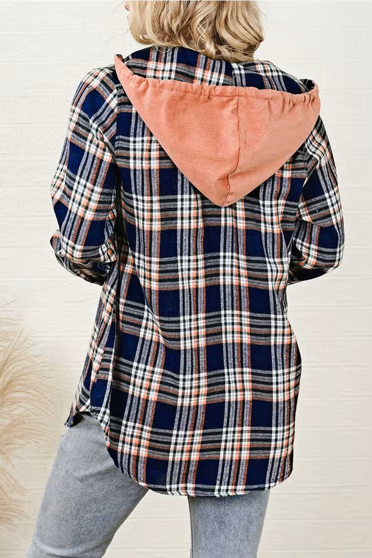 : Taking The Midnight Train Pink Plaid Shirt Jacket - Catching Fireflies Boutique