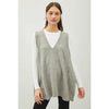 / Go To Extremes Heather Grey Oversize V Neck Sweater Vest (Size Medium/Large)