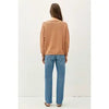 / Getting Closer Terracotta Raw Seam Sweater