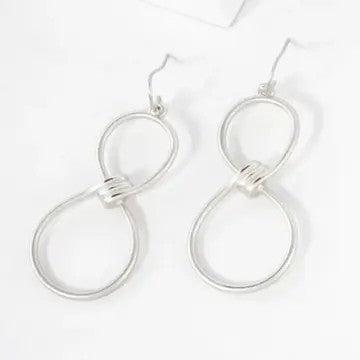 Silver Lightweight Infinity Dangle Earrings - Catching Fireflies Boutique