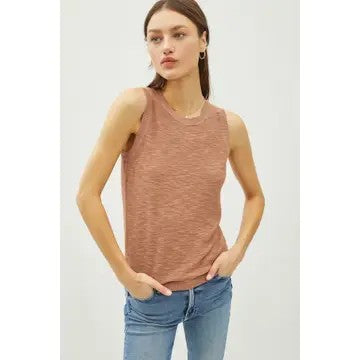 / Simpler Times Clay Slub Knit Tank (Size Small)