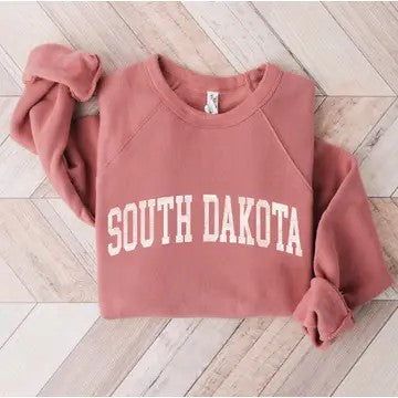 @/ South Dakota Mauve Unisex Graphic Fleece Pullover