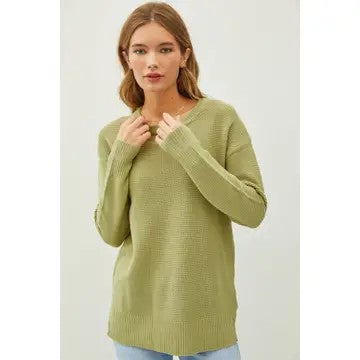 @/ Time On My Hands Sage Boyfriend Sweater (Size Medium)