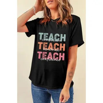 / Teach Black Plus Graphic Tee (Size 2X)